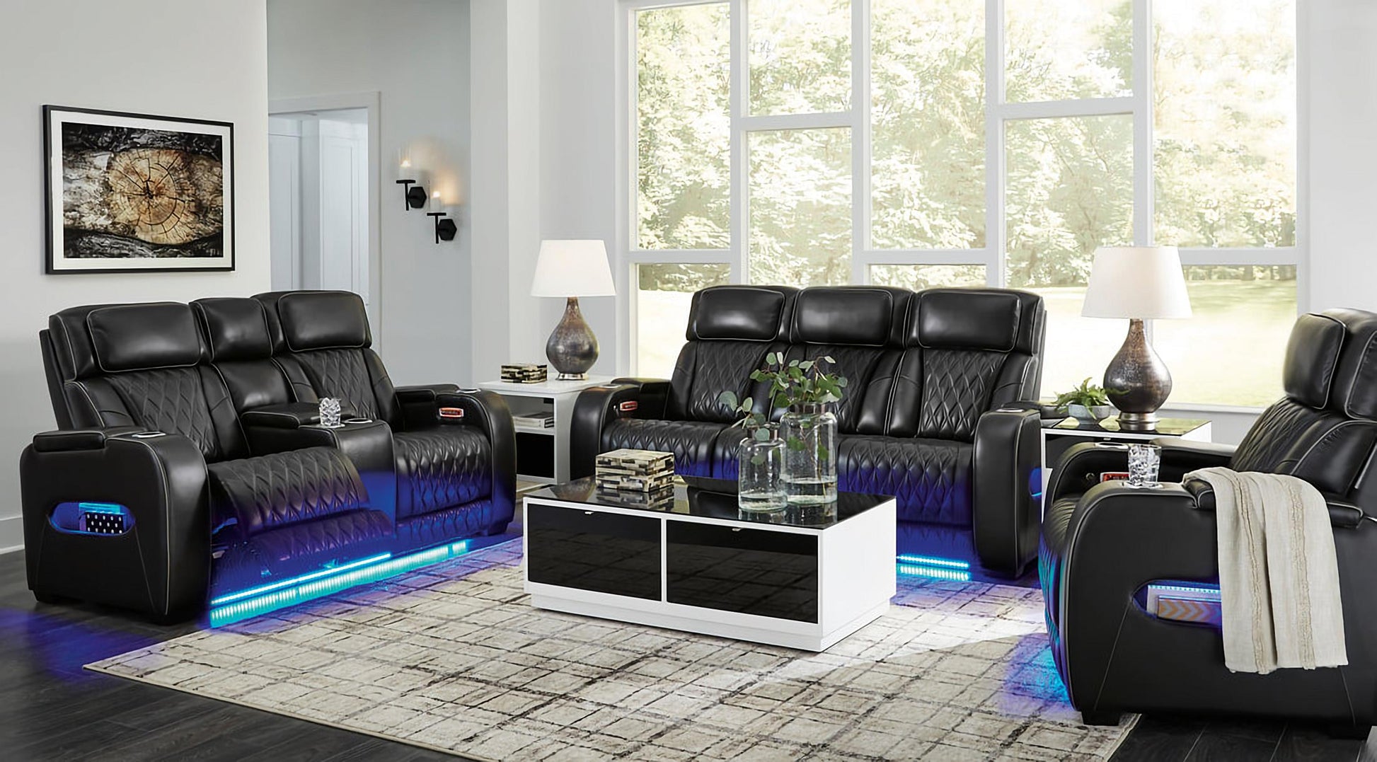 U271-06 Power 2PC or 3PC Reclining Set (Genuine Leather + Air Massage) **ON SALE**