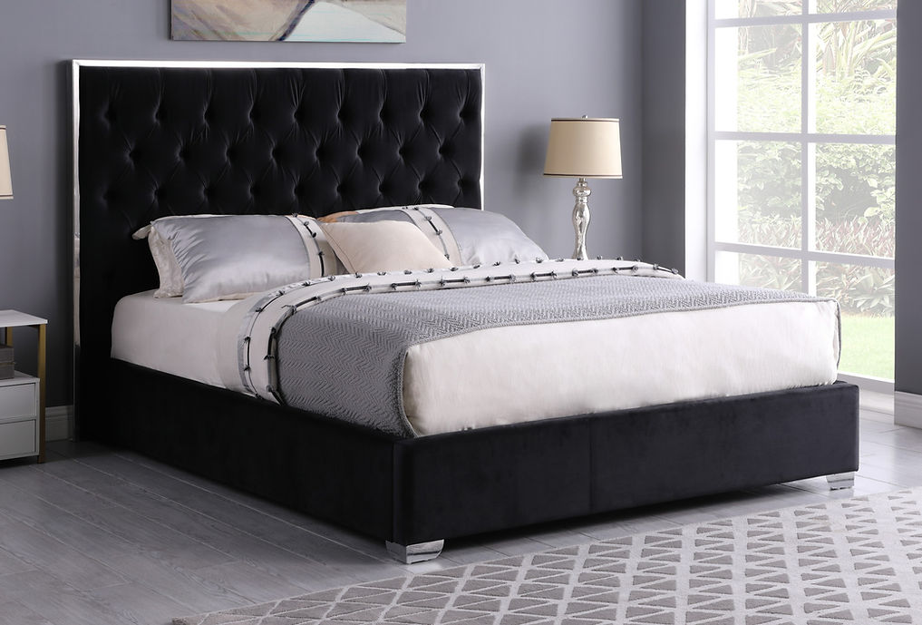 Rose Velvet Bed