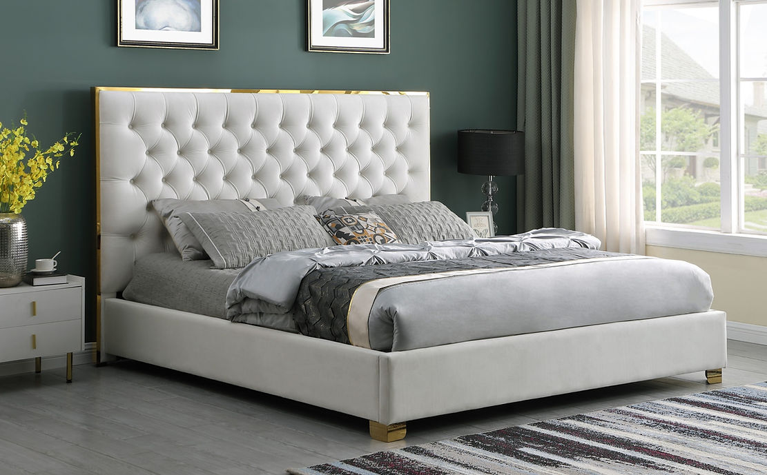 Rose Velvet Bed