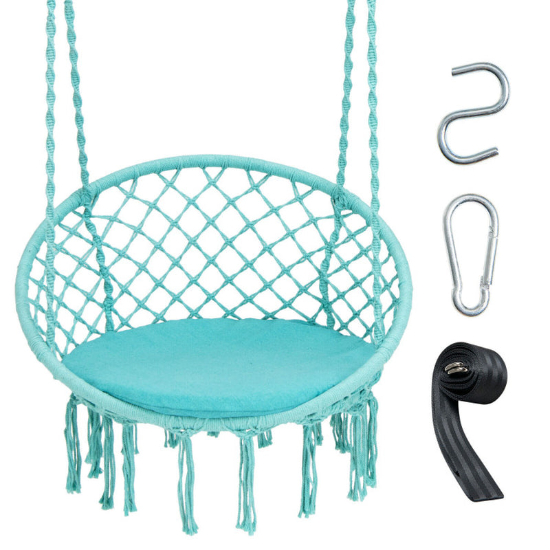 Cushioned Hammock Swing Chair with Hanging Kit