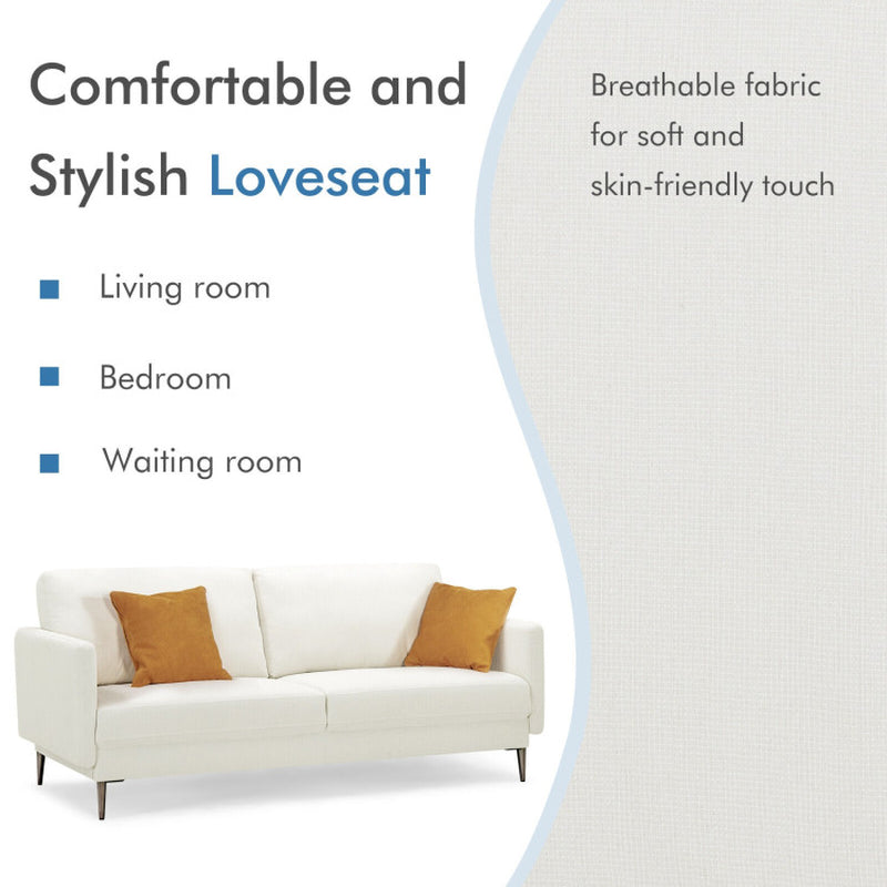 Modern Loveseat with Comfy Backrest Cushions