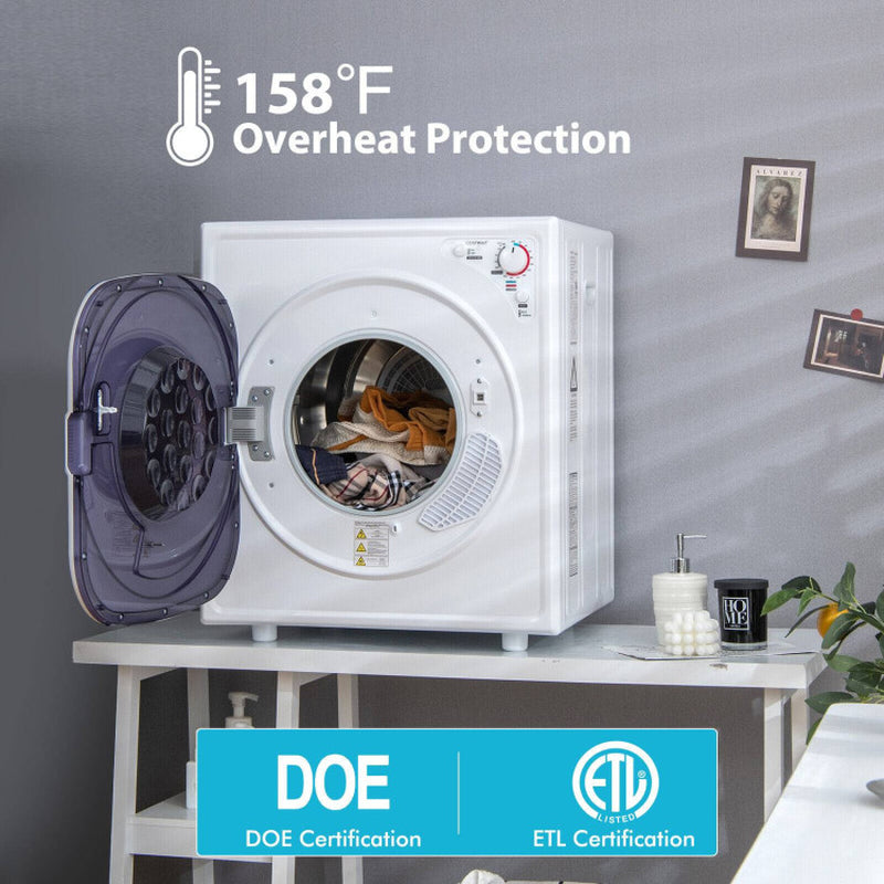 1500W Compact Laundry Dryer with Touch Panel