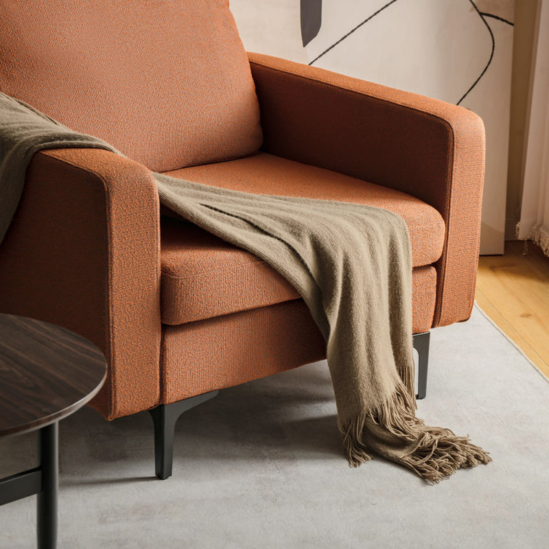 3-Seat Sectional Sofa Couch with Armrest Magazine Pocket and Metal Leg