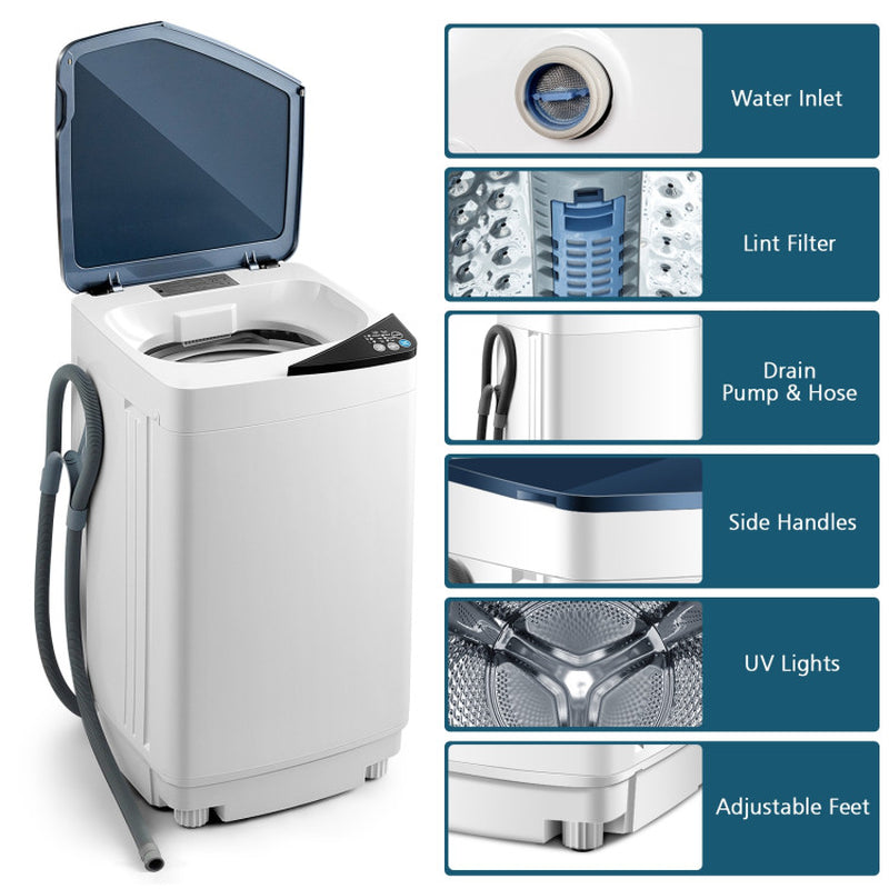 Full-Automatic Washing Machine with Built-In Barrel Light