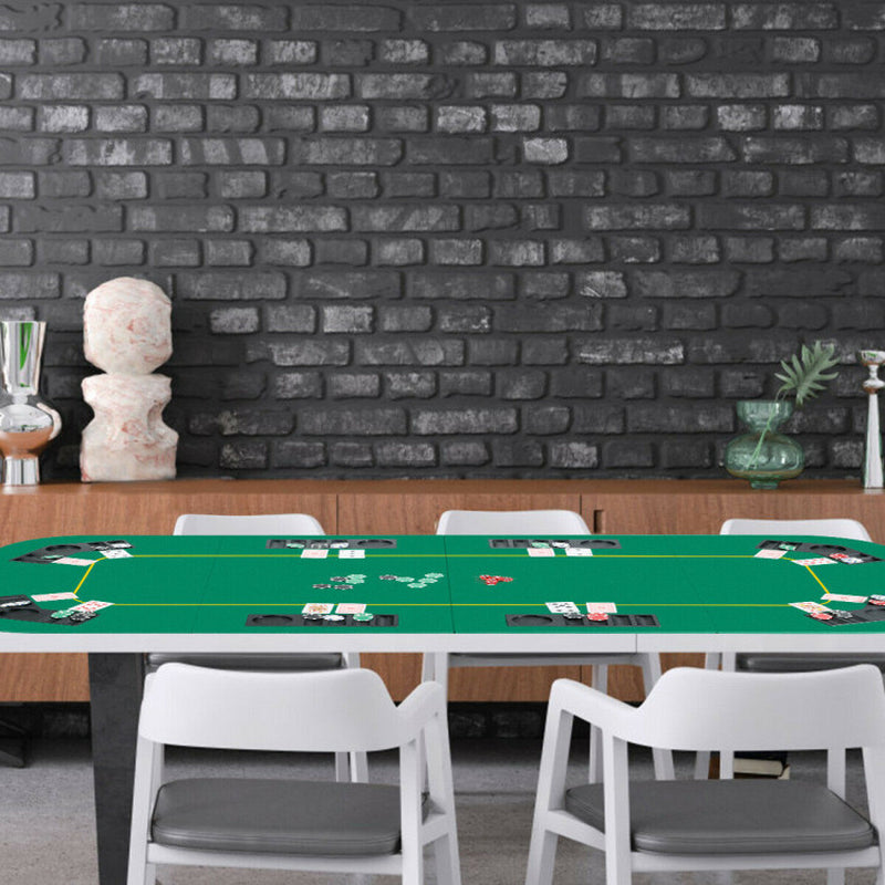 80 Inch X 36 Inch Folding 8 Player Deluxe Texas Poker Table Top with Bag