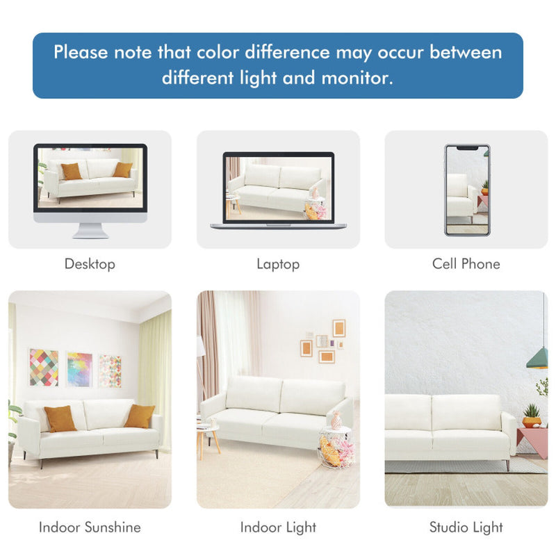 Modern Loveseat with Comfy Backrest Cushions