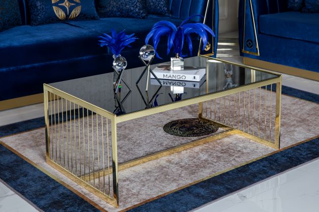 Olympia Navy Velvet Sofa & Loveseat