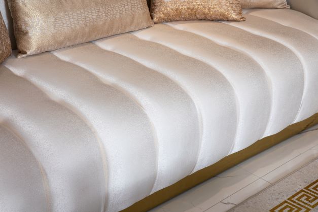 Gracie Ivory Velvet Sofa & Loveseat