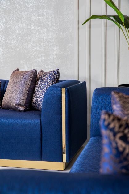 Harley Navy Velvet Sofa & Loveseat