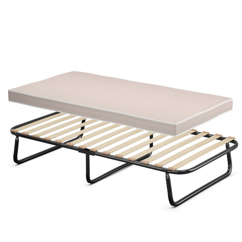 Made in Italy Twin Size Folding Guest Bed with Memory Foam Mattress