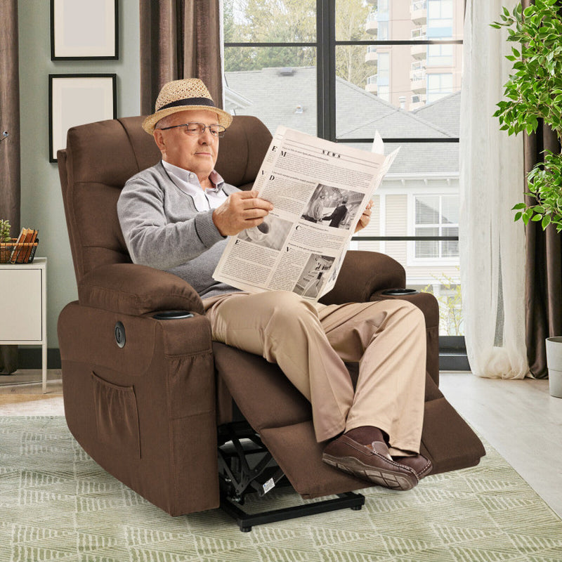 Electric Power Lift Recliner Chair with Vibration Massage and Lumbar Heat