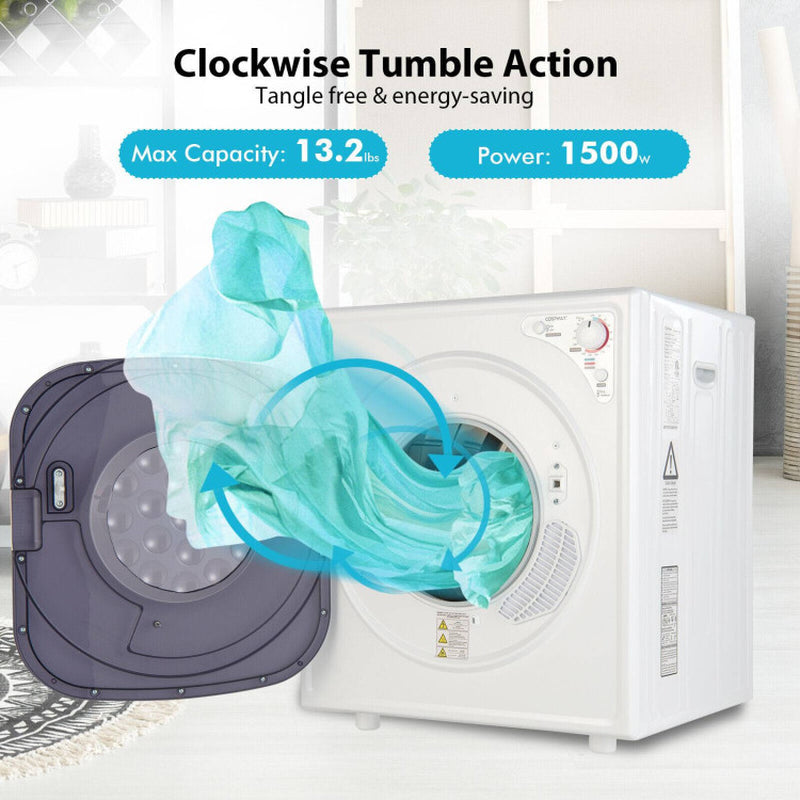 1500W Compact Laundry Dryer with Touch Panel