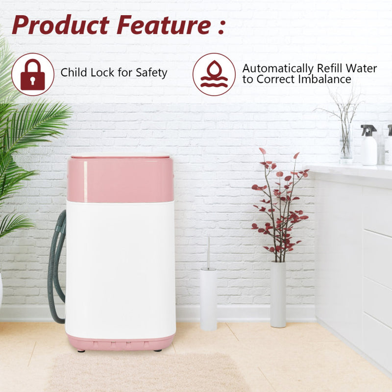 8Lbs Portable Fully Automatic Washing Machine with Drain Pump