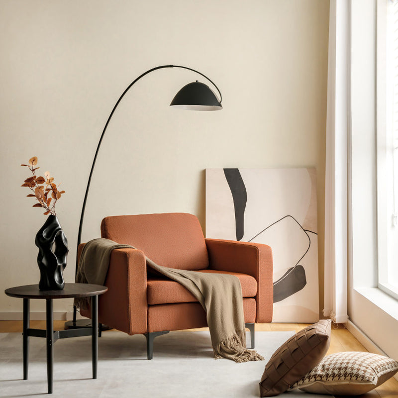 3-Seat Sectional Sofa Couch with Armrest Magazine Pocket and Metal Leg