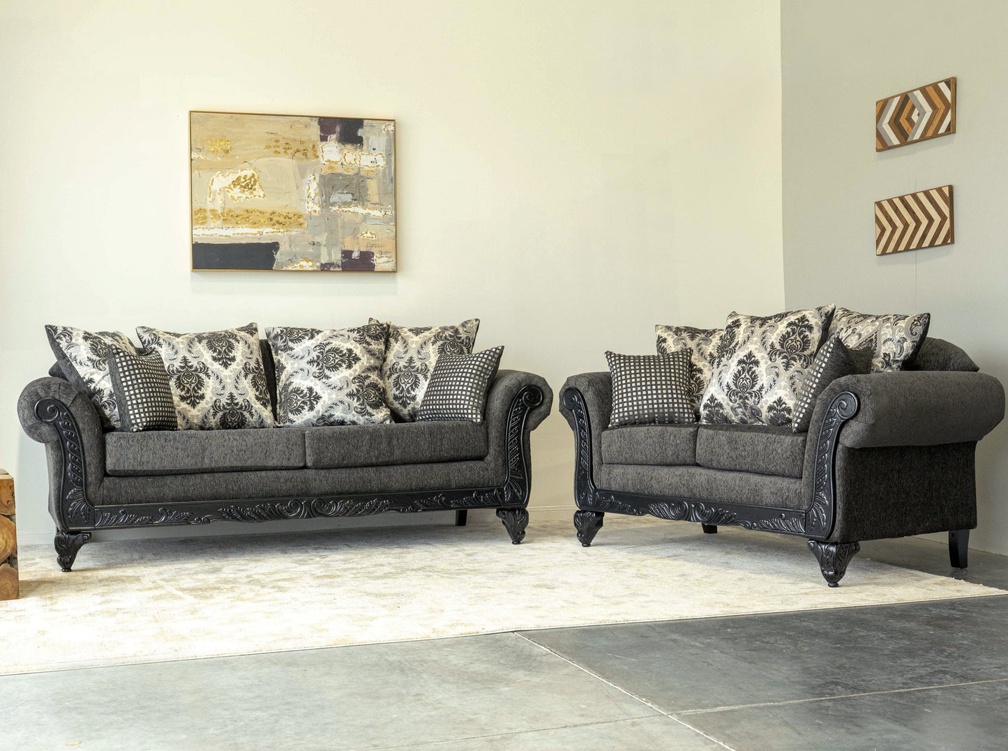 6420 Sinbad Smoke Sofa & Loveseat