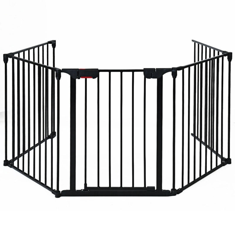 115 Inch Length 5 Panel Adjustable Wide Fireplace Fence