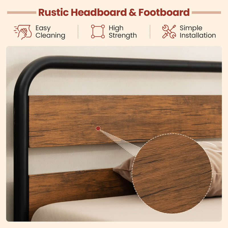 Arc Platform Bed with Headboard and Footboard