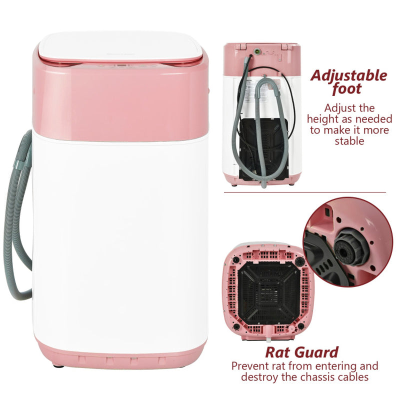 8Lbs Portable Fully Automatic Washing Machine with Drain Pump