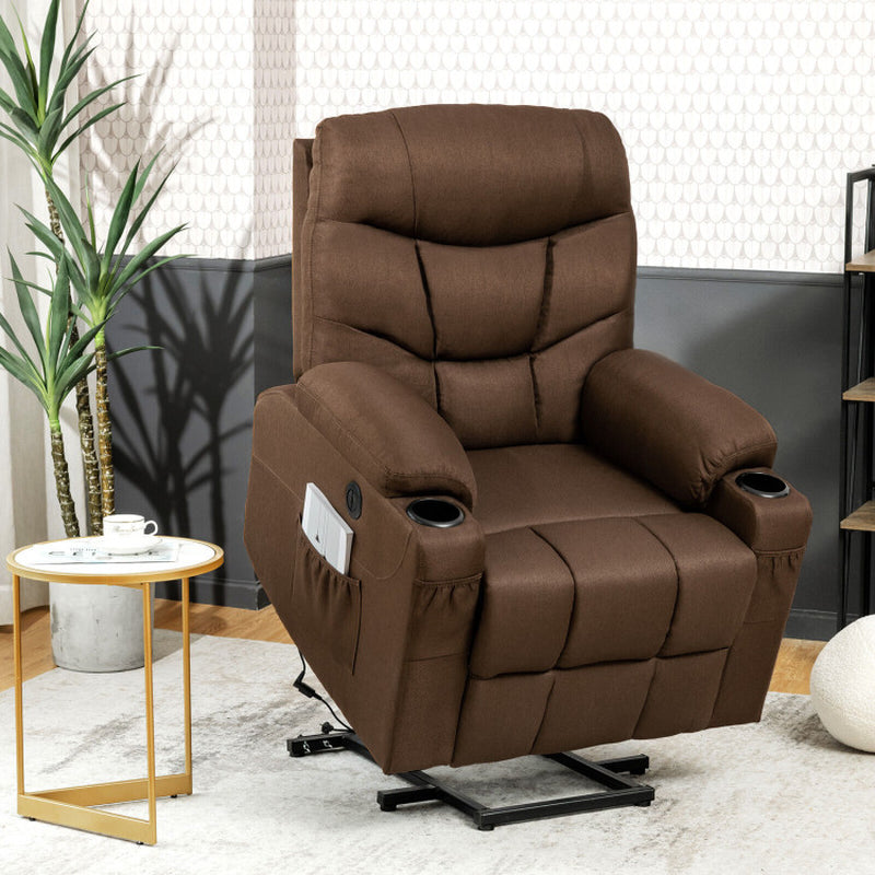 Electric Power Lift Recliner Chair with Vibration Massage and Lumbar Heat
