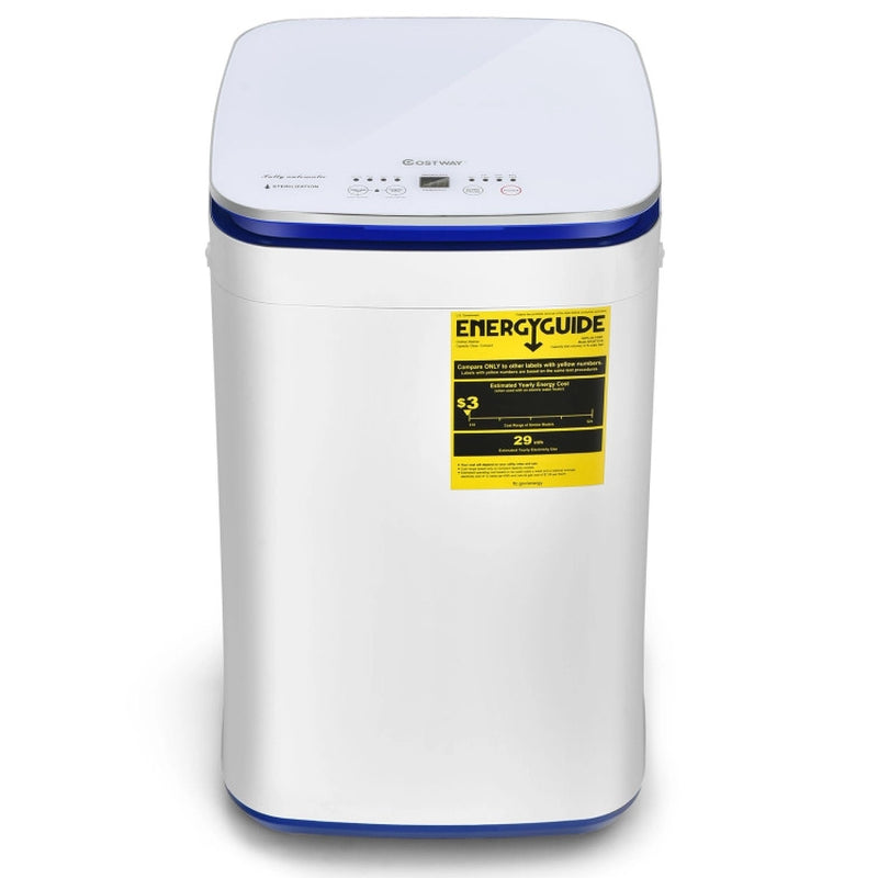 7.7 Lbs Compact Full Automatic Washing Machine with Heating Function Pump