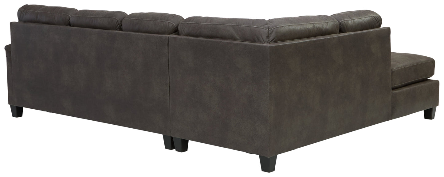 Navi Smoke 2-Piece Sectional with Chaise | 94002S1