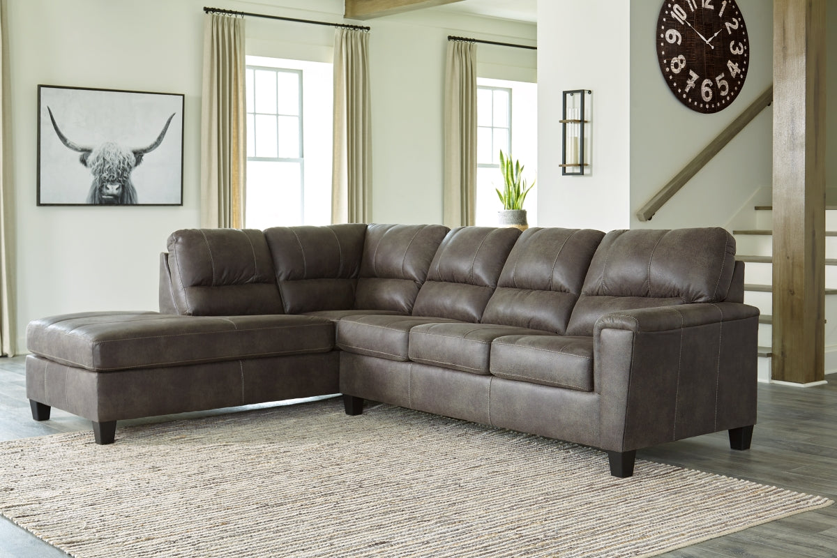Navi Smoke 2-Piece Sectional with Chaise | 94002S1