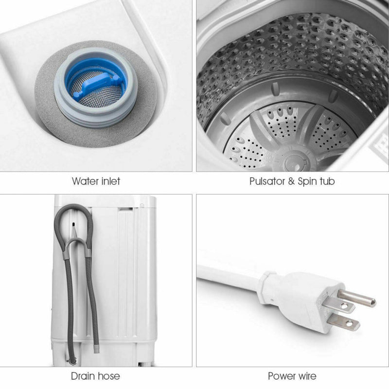 9.92 Lbs Full-Automatic Washing Machine with 10 Wash Programs