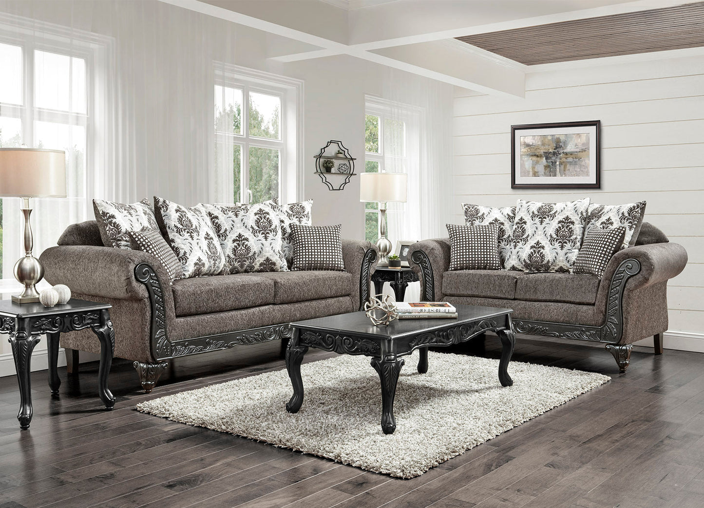 6420 Sinbad Smoke Sofa & Loveseat