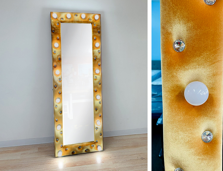 Stacy Yellow gold Mirror