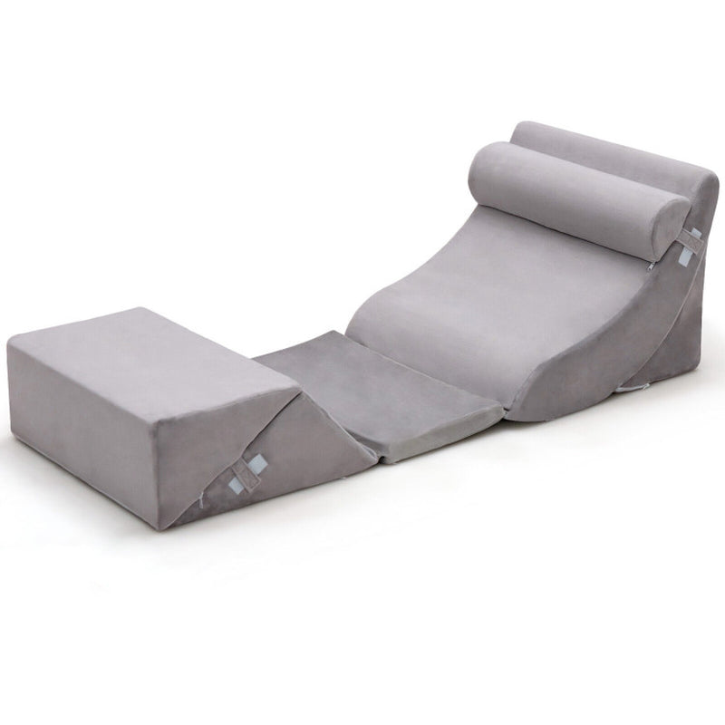 6 Pieces Bed Wedge Pillow Set for Neck Back and Leg Pain Relief