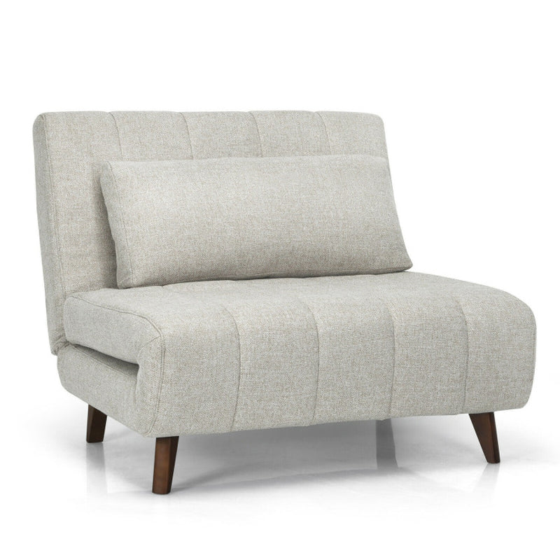 3-Position Folding Convertible Sofa Bed with Waist Pillow