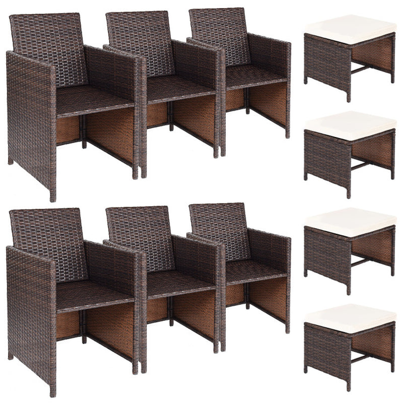11 Pieces Outdoor Patio Dining Set