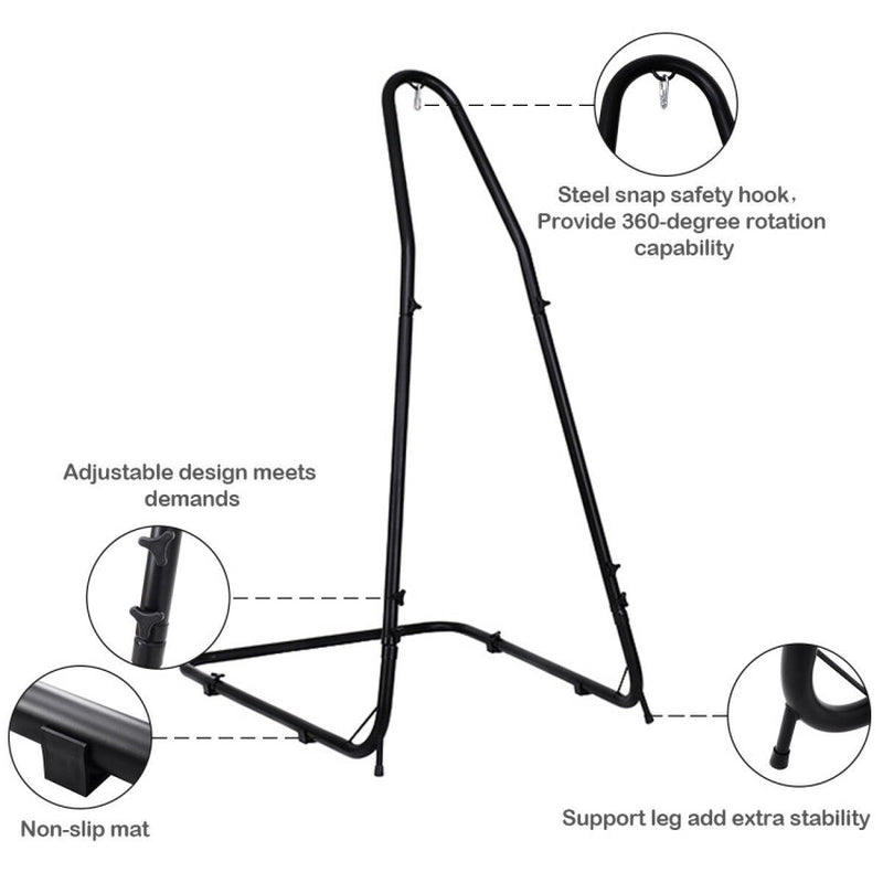 Adjustable Hammock Chair Stand Steel Frame