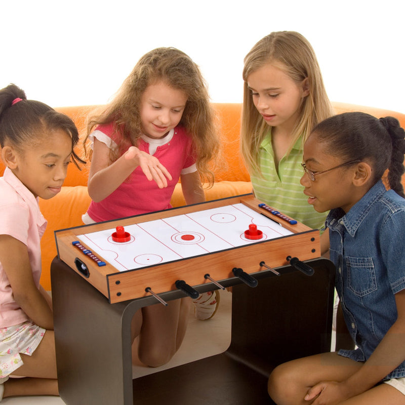 2-In-1 Indoor/Outdoor Air Hockey Foosball Game Table