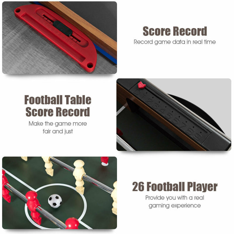 48 Inch 3-In-1 Multi Combo Game Table with Soccer for Game Rooms
