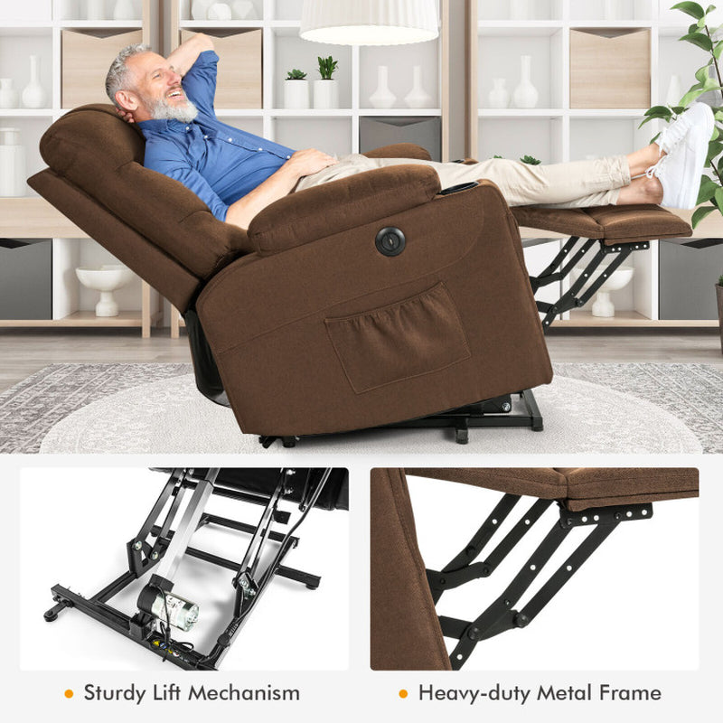 Electric Power Lift Recliner Chair with Vibration Massage and Lumbar Heat