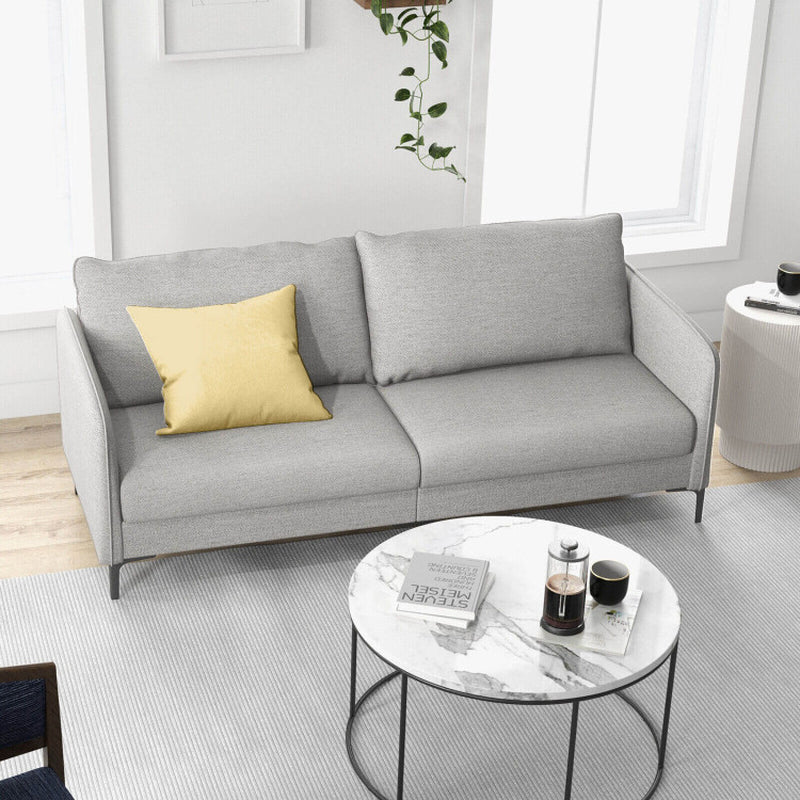 Modern 76 Inch Loveseat Sofa Couch for Apartment Dorm with Metal Legs