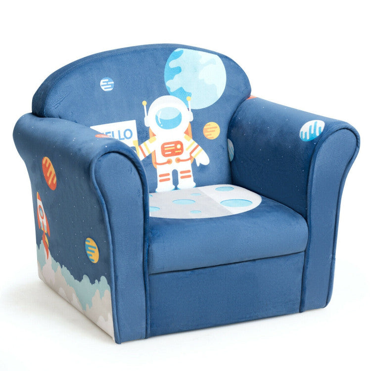 Kids Elephant/Astronaut/Crocodile/Lion Upholstered Sofa with Armrest