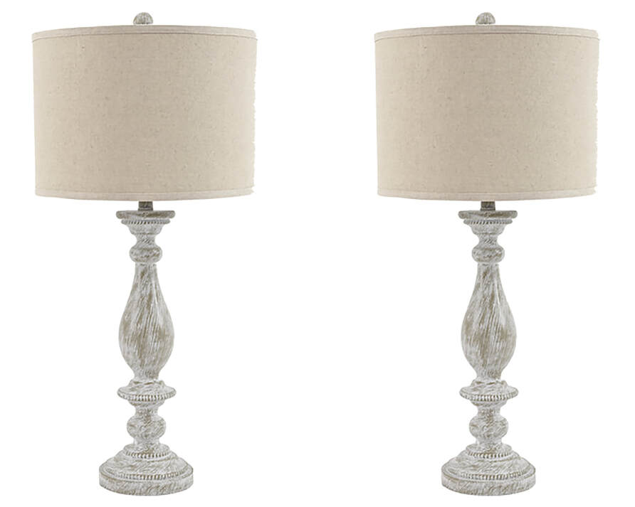 Whitewash Lamp set