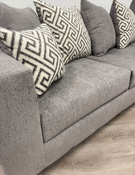 Elegant Smoke Sectional Sofa | LAF Sofa & RAF Chaise for Modern Living Spaces
