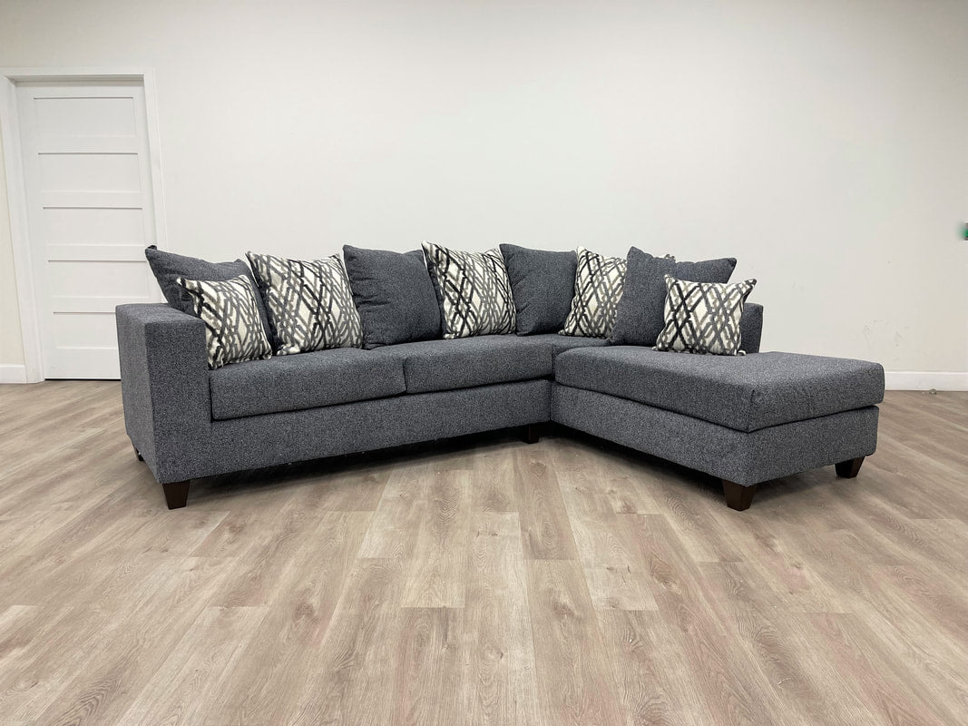Contemporary Steel Sectional Sofa | LAF Sofa & RAF Chaise for Modern Living Spaces