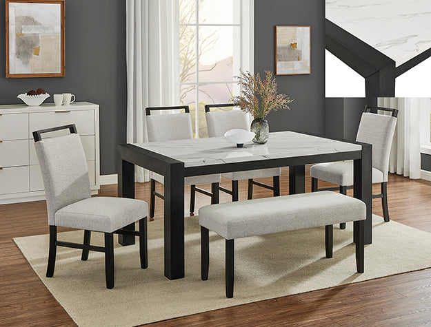 JULES FAUX MARBLE DINING SET