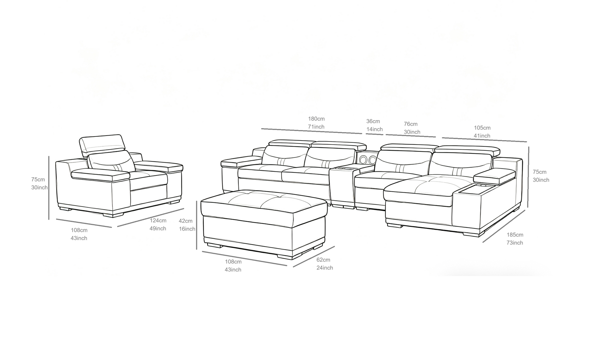 Arlet Grey Sectional