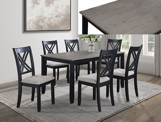 Eloise 7-Piece Dinette Set Gray