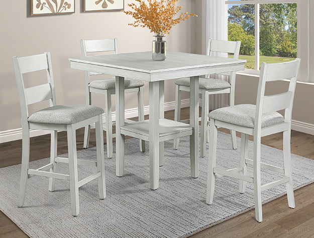 LESTER 5-Piece Counter Height Dining Set DRIFTWOOD