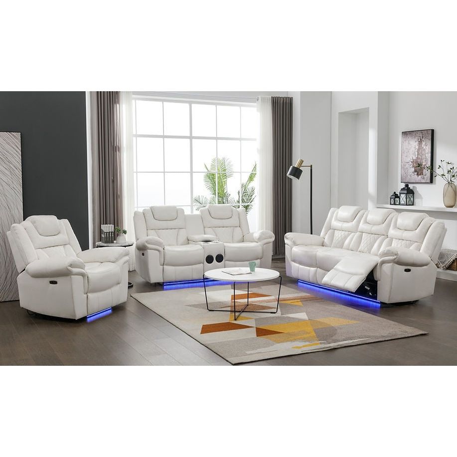 Party Time White Reclining Set