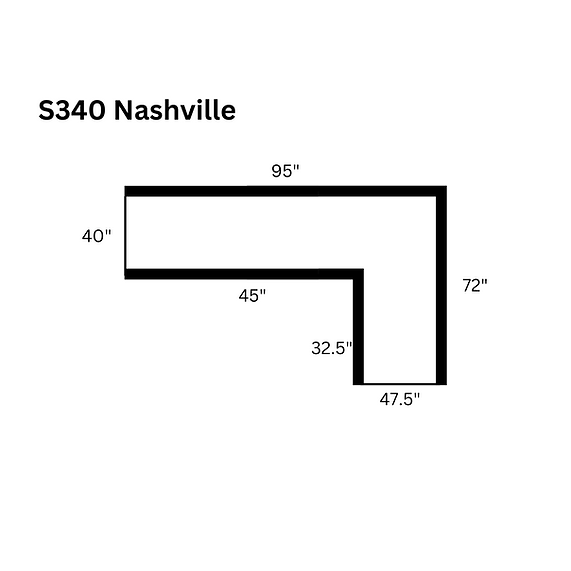 Nashville Black Sectional