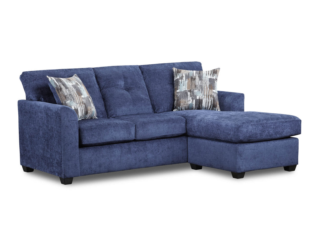 Sectional Navy blue with accent pllows
