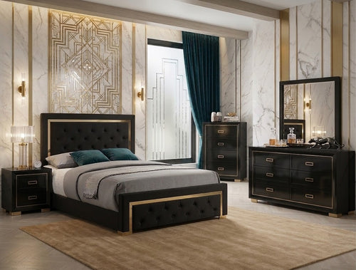 PEPE BLACK TUFFFET BEDROOM