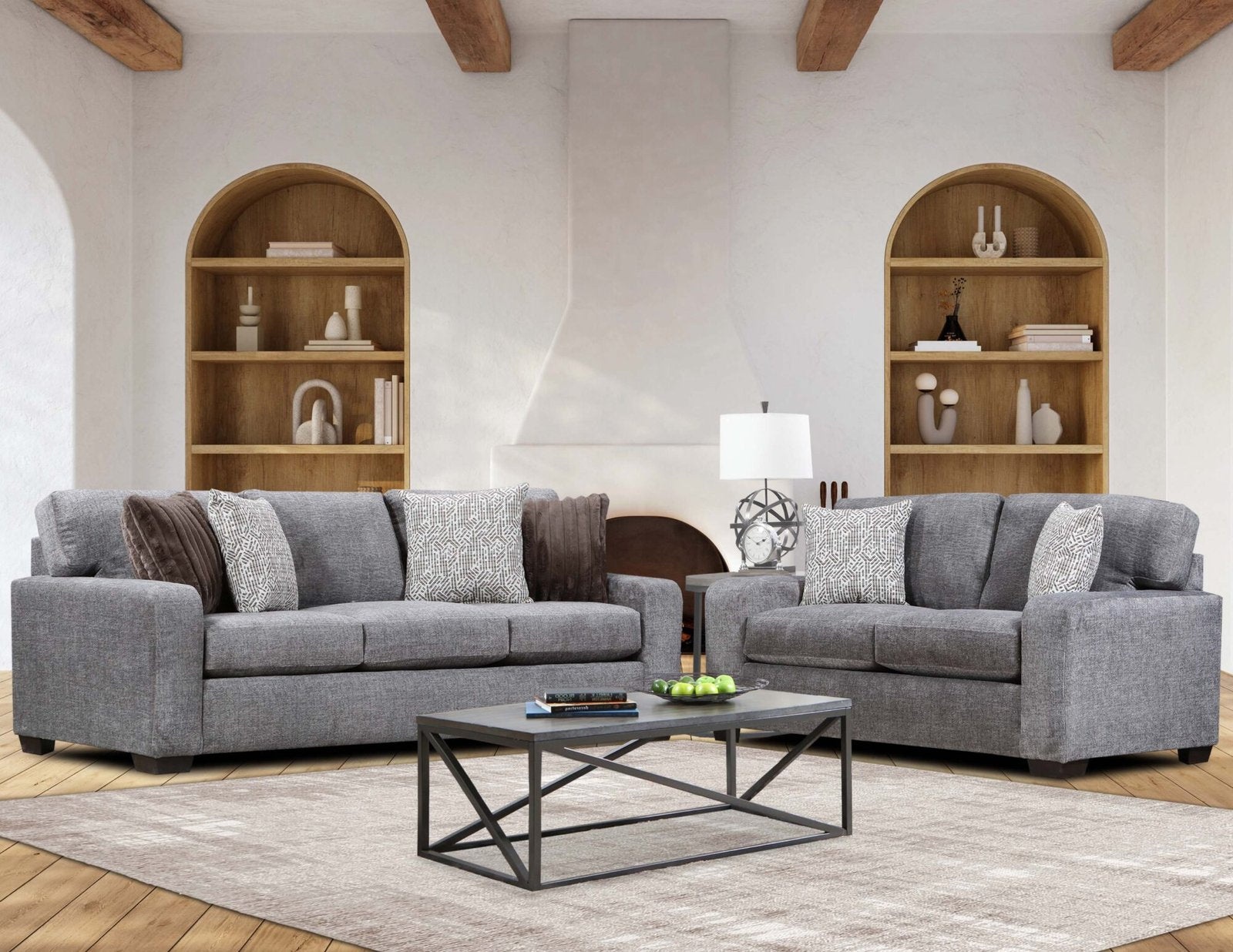 Sofa and Loveseat Taupe